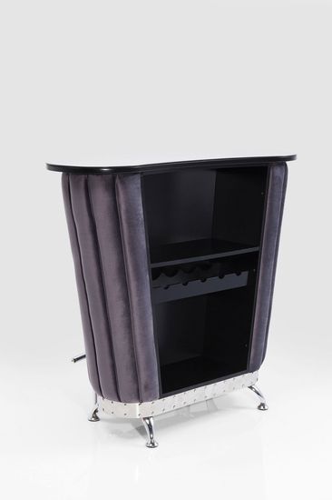 Angolo Bar Viola e Nero Mobile bar con 2 sgabelli - immagine 3