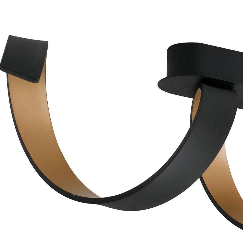 Plafoniera Led Helix Nero/Oro 4000k - immagine 3