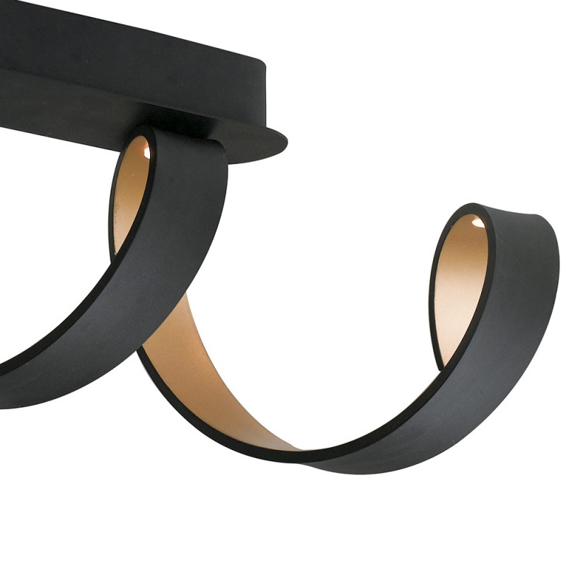 Plafoniera Led Helix Nero/Oro 4000k - immagine 2
