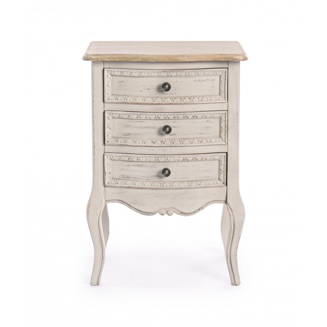 Coppia Comodini Shabby 3 Cassetti