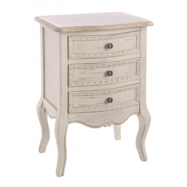 Coppia Comodini Shabby 3 Cassetti