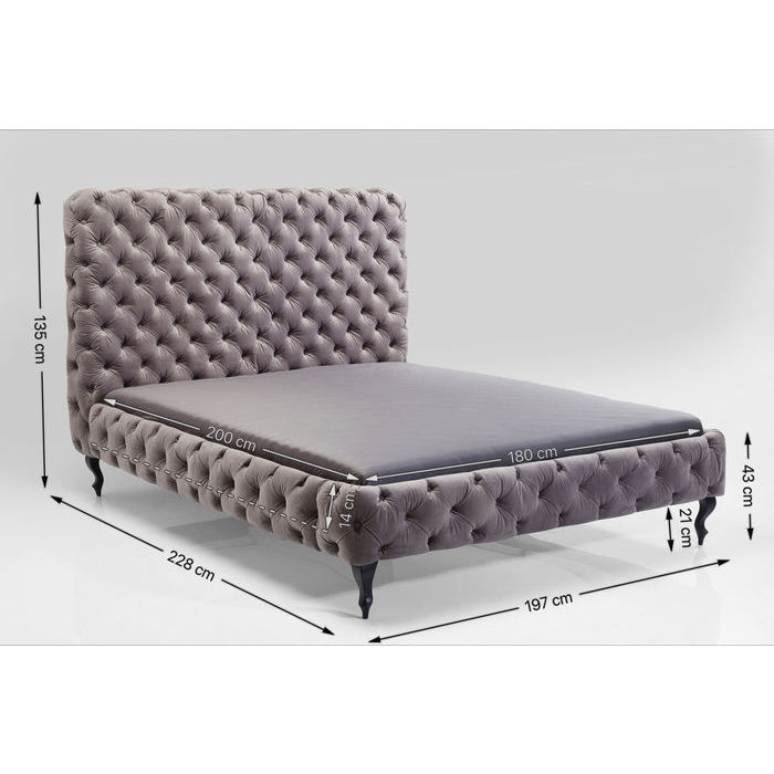 Letto Desiderio Grigio - immagine 5