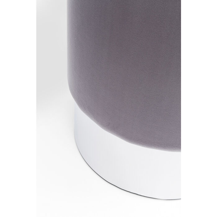 Pouf "Puffetto" Grigio Base Acciaio D35xH42cm - immagine 3