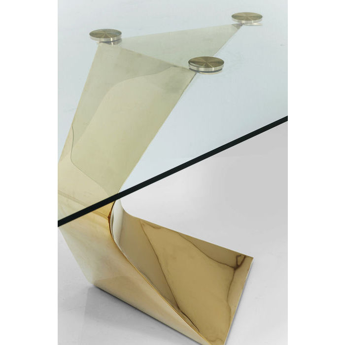Tavolo Vetro Glorioso Oro 200x100cm