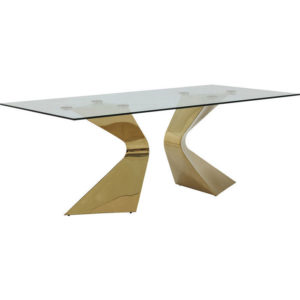 Tavolo Vetro Glorioso Oro 200x100cm
