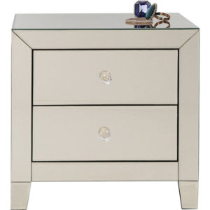 Coppia Comodini Champagne Specchiati Luxury