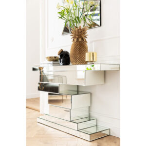 Consolle Specchiata Zig Zag 140x30x80cm