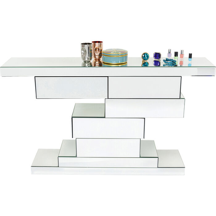 Consolle Specchiata Zig Zag 140x30x80cm - immagine 11