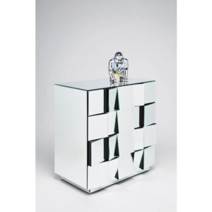 Cassettiera specchio cubi