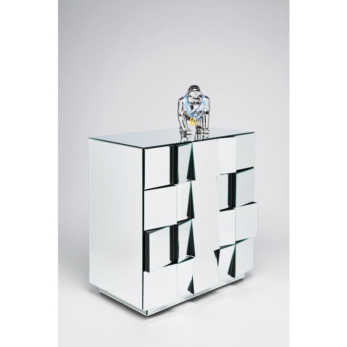 Cassettiera specchio cubi