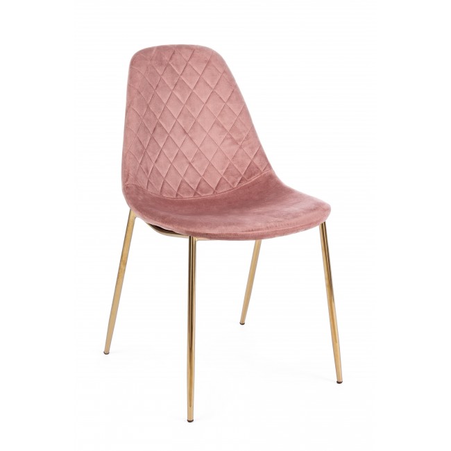 Sedia Teresa Velluto Rosa