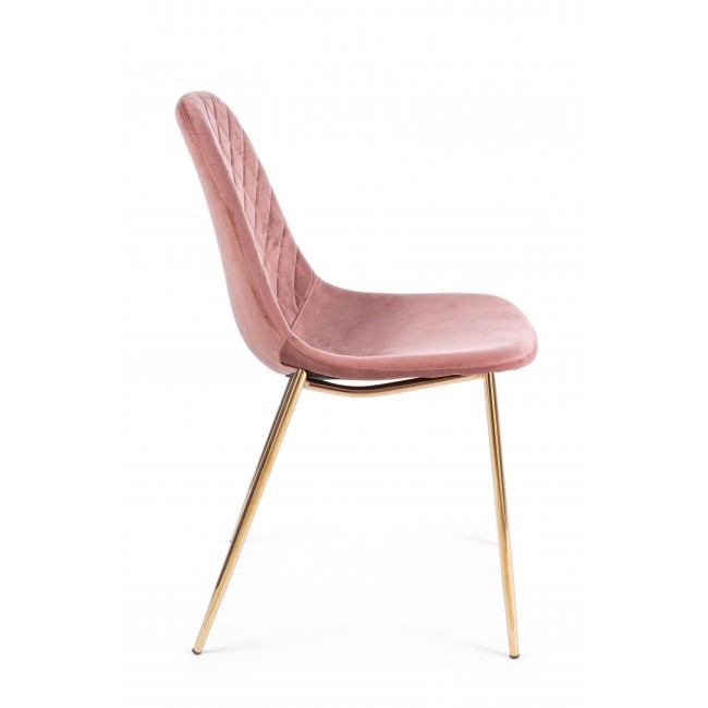 Sedia Teresa Velluto Rosa