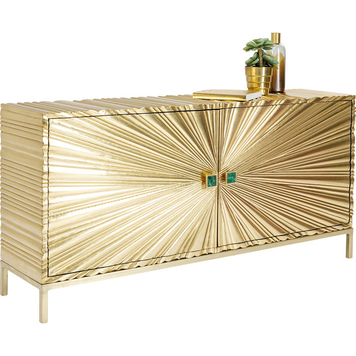 Credenza Illuminata Oro 160x40xh80cm - immagine 2