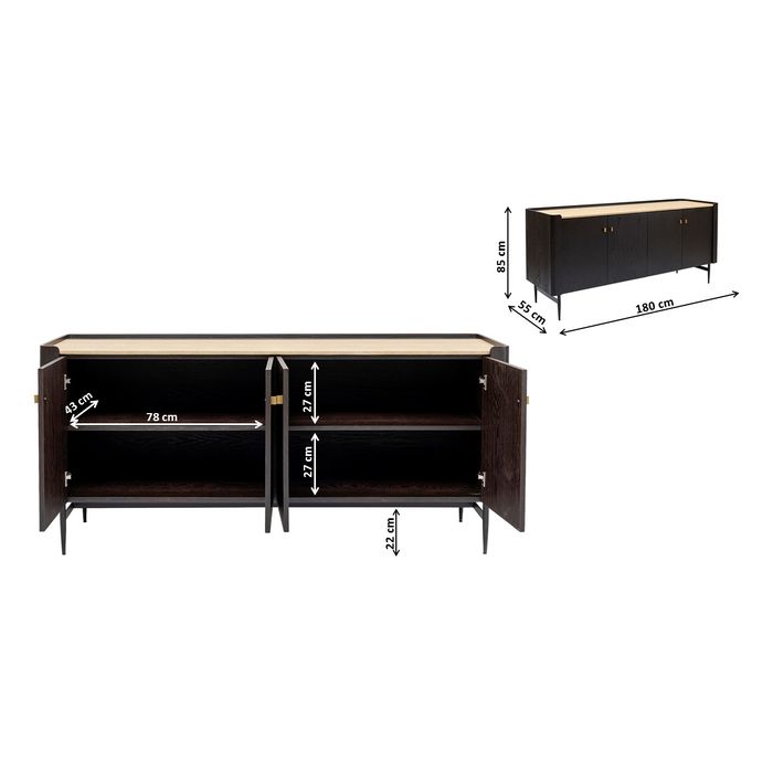 Madia Sapporo 180x55xH85cm K - immagine 8