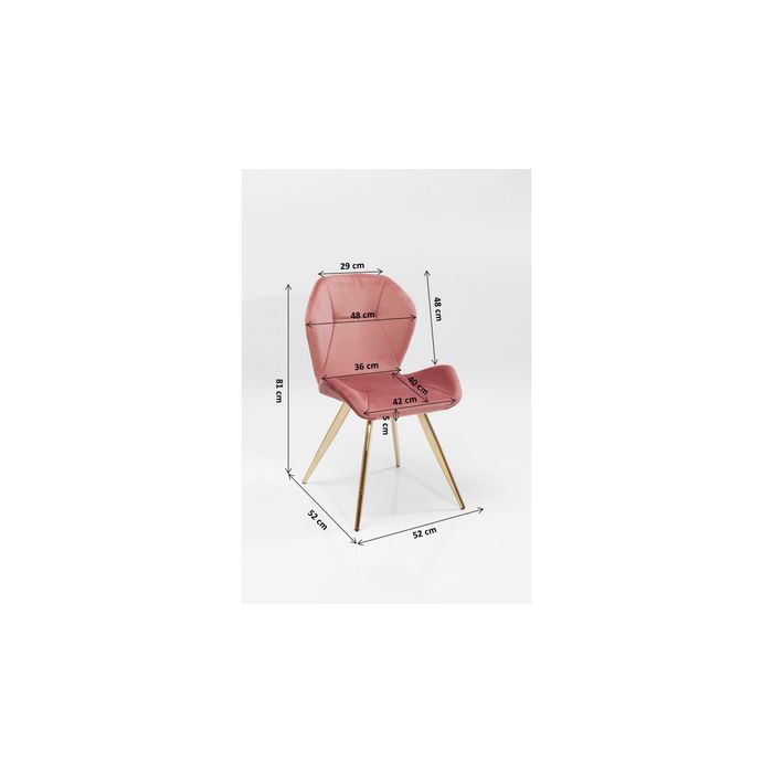 Sedia Vivere Rosa piedi Oro