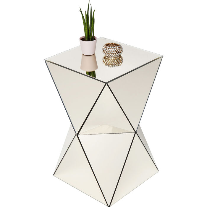 Tavolino Luxury Triangolini Champagne 32x32xh53cm