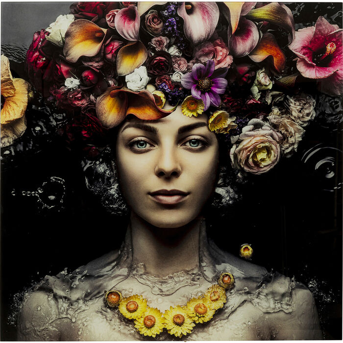 quadro donna fiorata - immagine 5