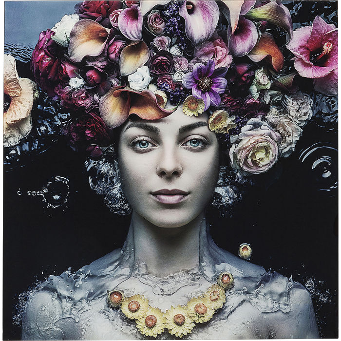 quadro donna fiorata - immagine 2
