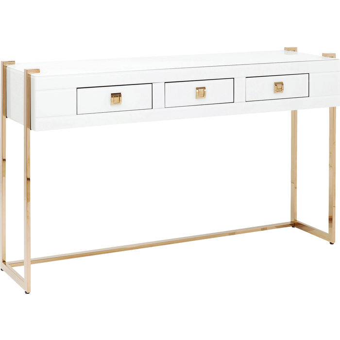 Consolle eli bianco oro