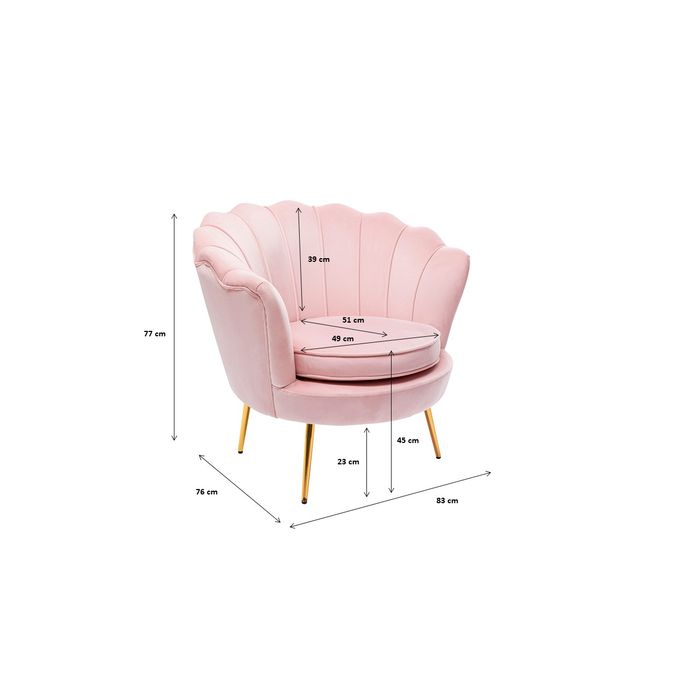 Poltrona fiore Lilly rosa - immagine 7