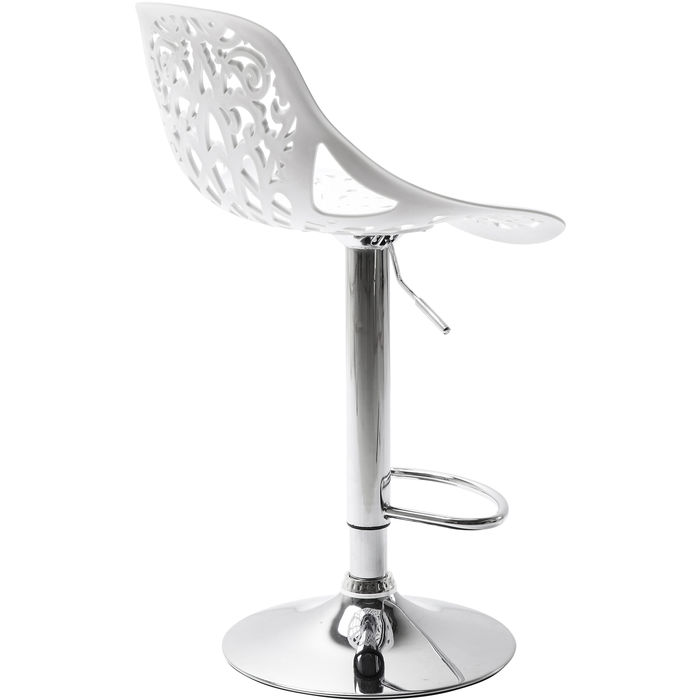 Set 2 Sgabelli Bianco Ornamento 45x50xH85cm - immagine 2