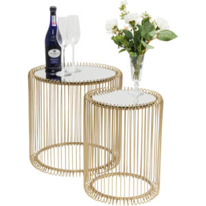 Set tavolini oro K Ø44/33cm