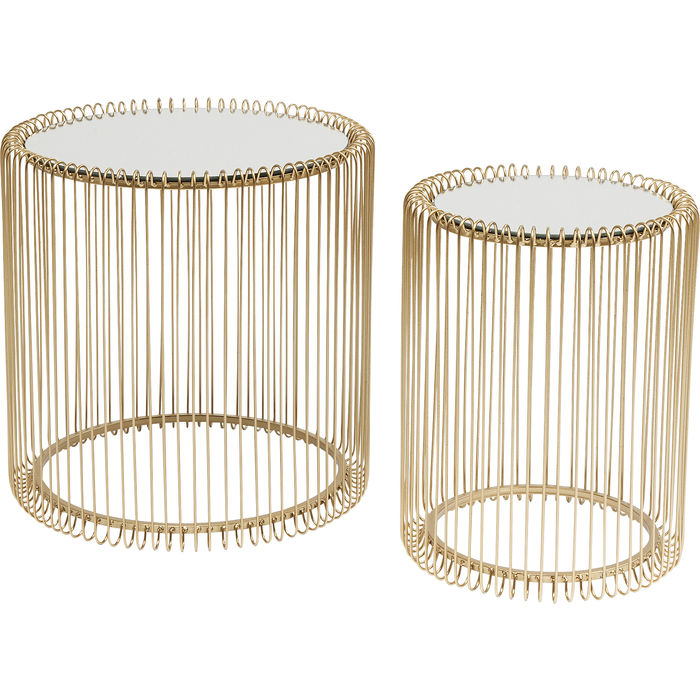 Set tavolini oro K Ø44/33cm - immagine 5