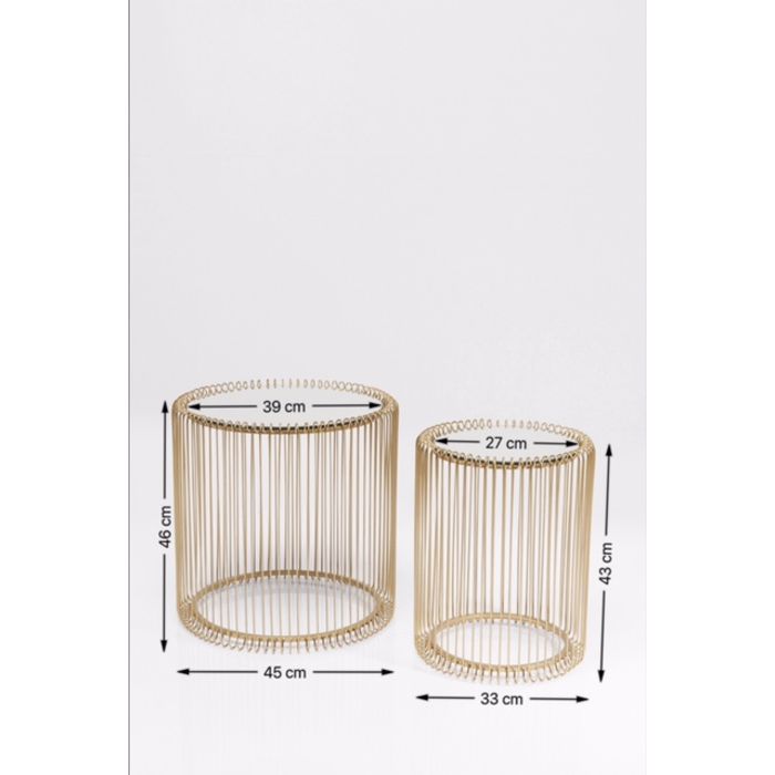 Set tavolini oro K Ø44/33cm - immagine 4