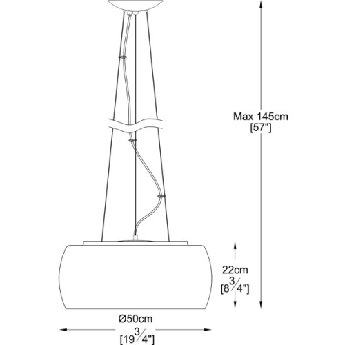 Sospensione Crystal D50xH145cm - immagine 3