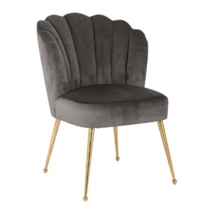 Sedia conchiglia Pietra/oro Rich.
