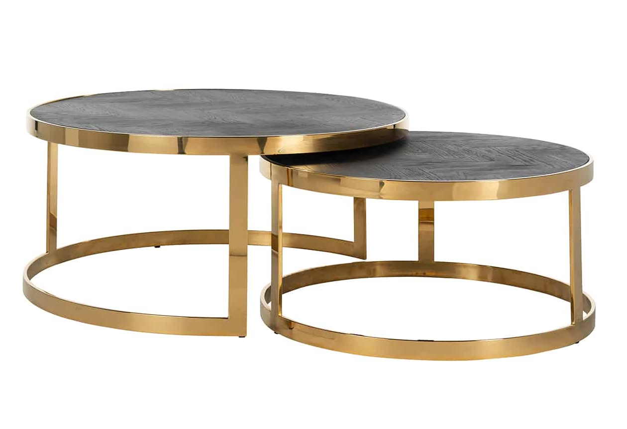 Set 2 Tavolini Blackbone ORO Rich.