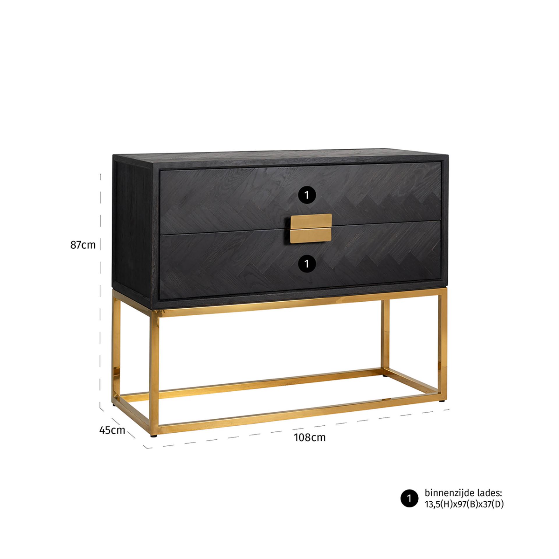 Cassettiera Blackbone basso Rich. - immagine 3