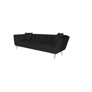 Divano in velluto nero