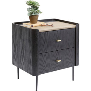 Comodino Legno Nero K