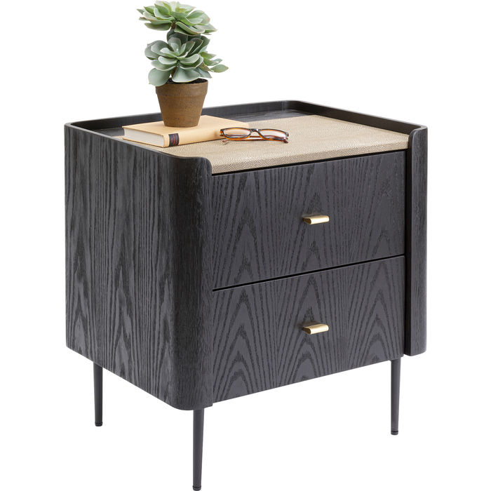 Comodino Legno Nero K