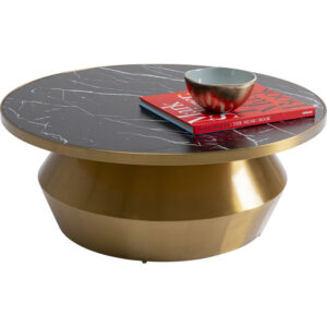 Tavolino effetto Marmo nero gold K