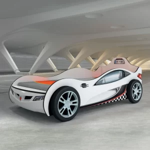 Letto auto Formula 1 bianco