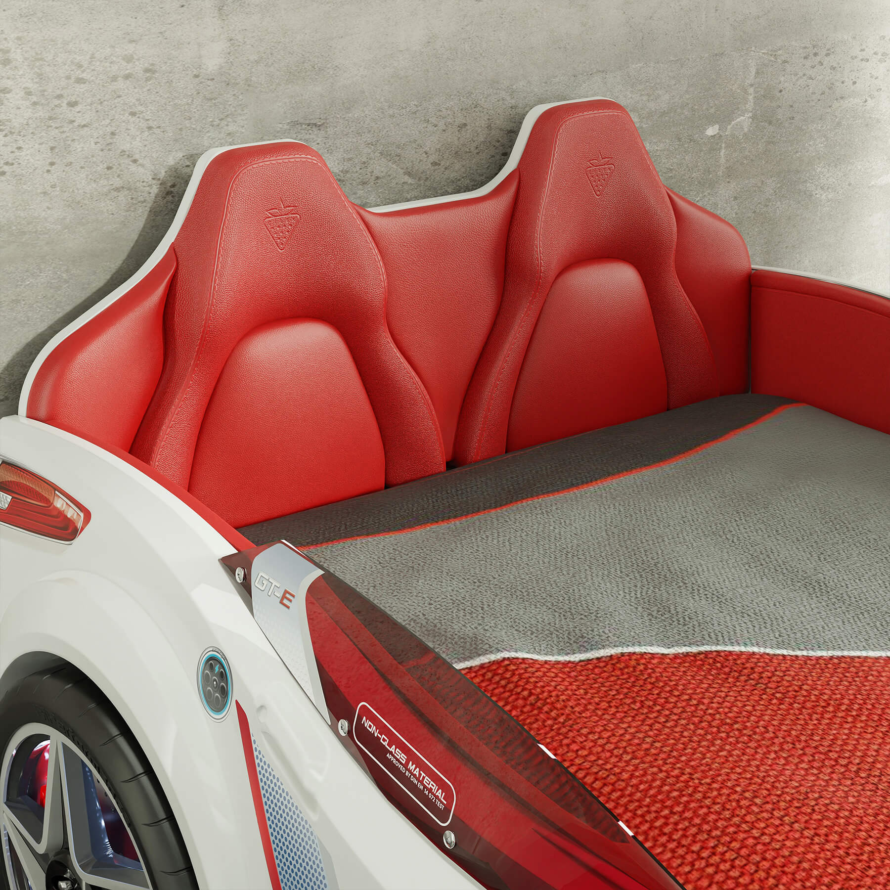 Letto auto Gran Premio bianco audio telecomandato con luci - immagine 7