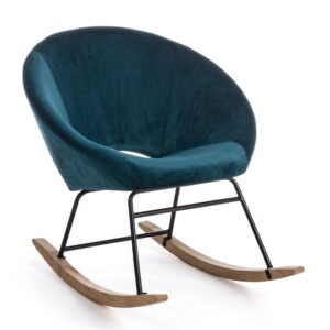 Sedia a dondolo Anita Biz. blu pavone