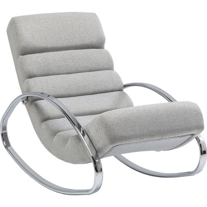 Sedia a dondolo NewYork grigio-beige