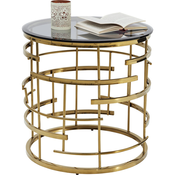Tavolino tondo oro JEY Ø55cm - immagine 2