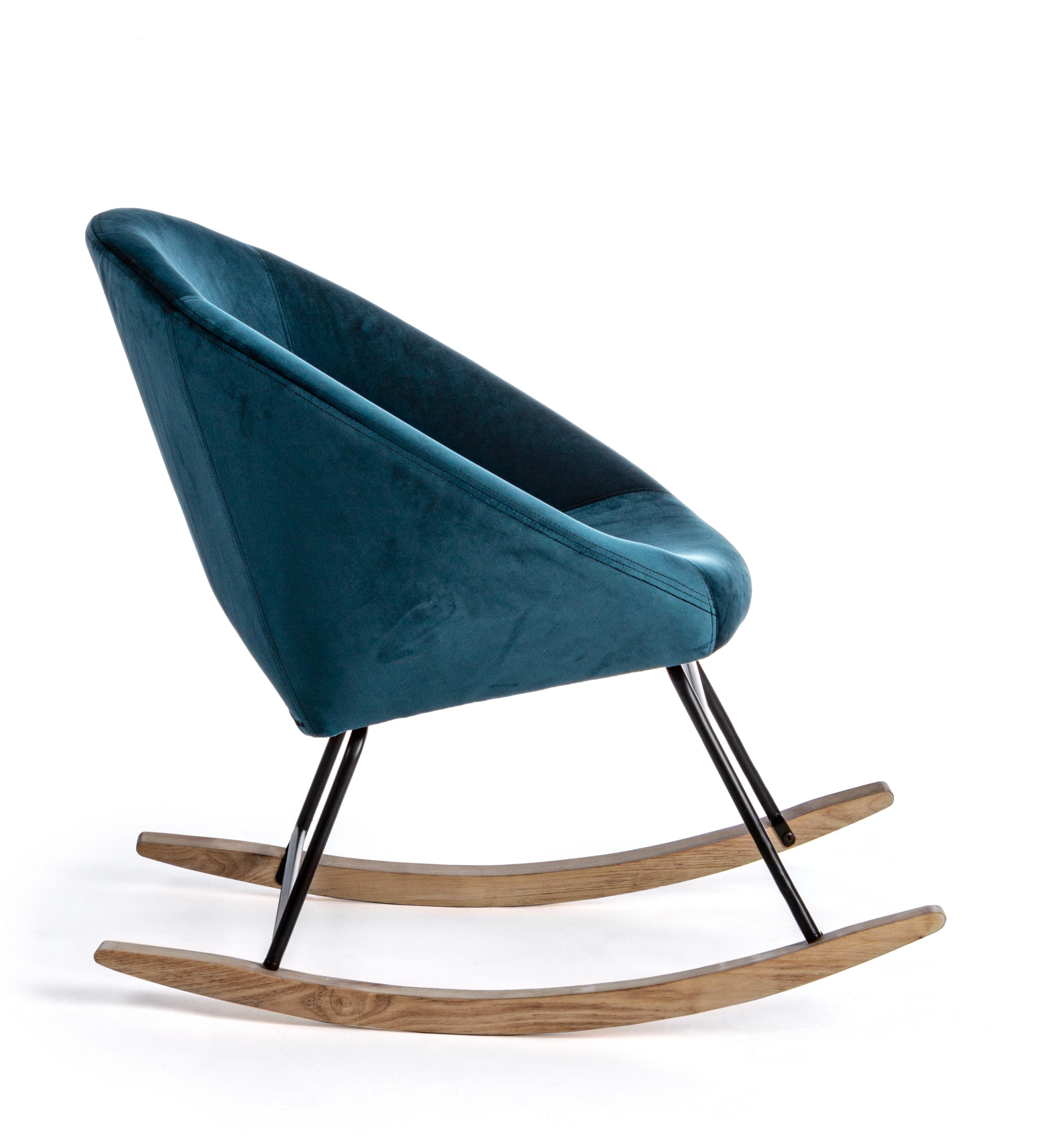 Sedia a dondolo Anita Biz. blu pavone - immagine 4