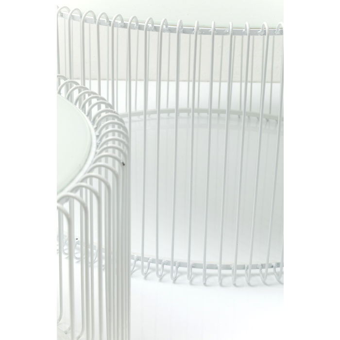 Set 2 Tavolini bianchi K Ø70/60 cm - immagine 5