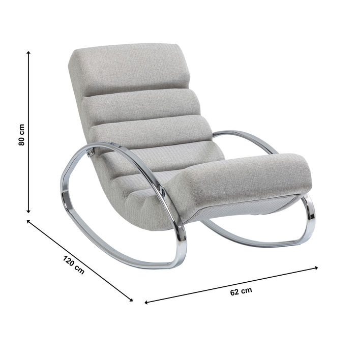 Sedia a dondolo NewYork grigio-beige - immagine 5
