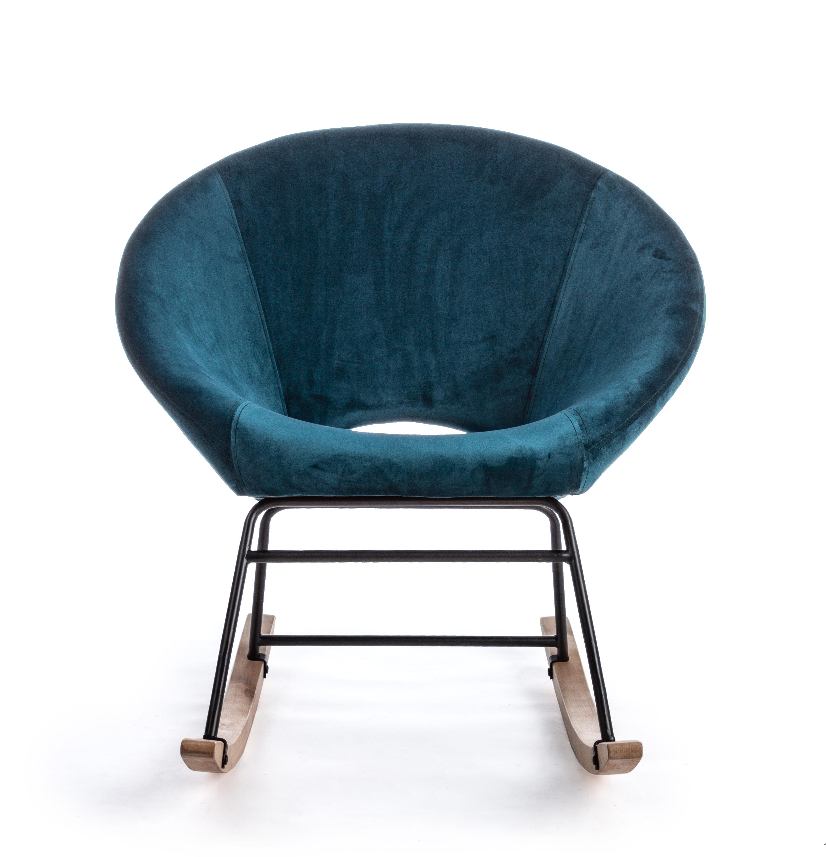 Sedia a dondolo Anita Biz. blu pavone - immagine 3