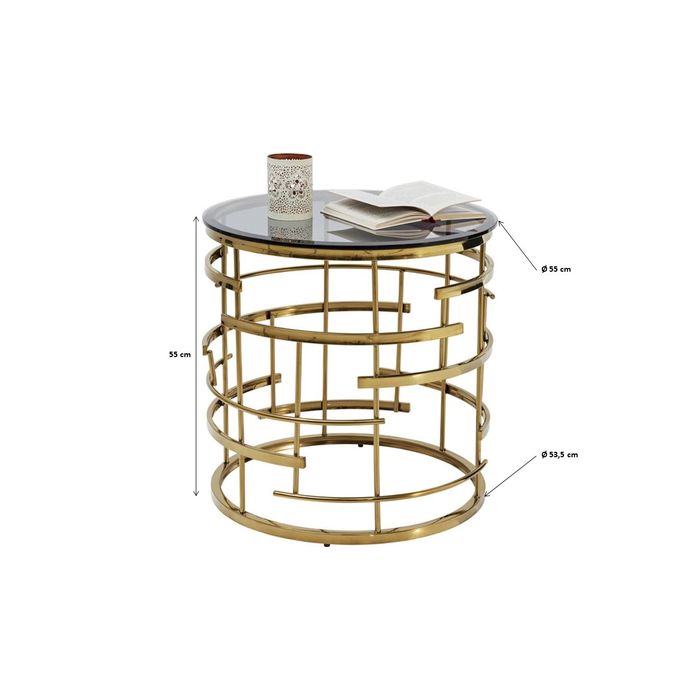 Tavolino tondo oro JEY Ø55cm - immagine 6