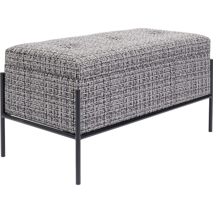 Panca contenitore tweed 80x40xH43cm