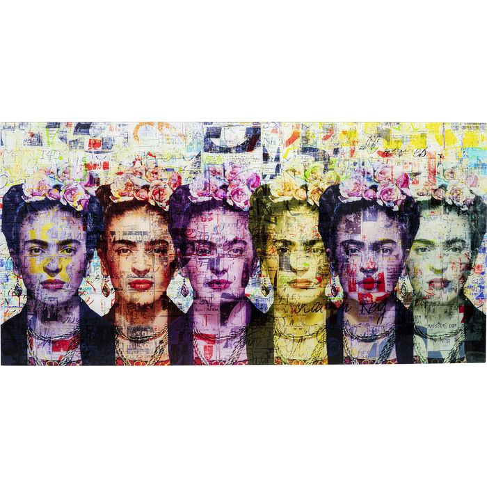 Quadro vetro Frida pop