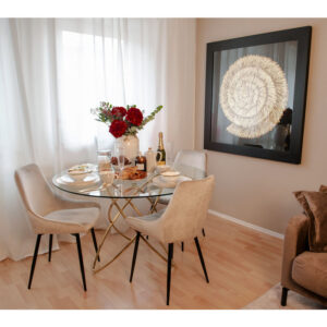 Tavolo Molecola oro Ø120cm