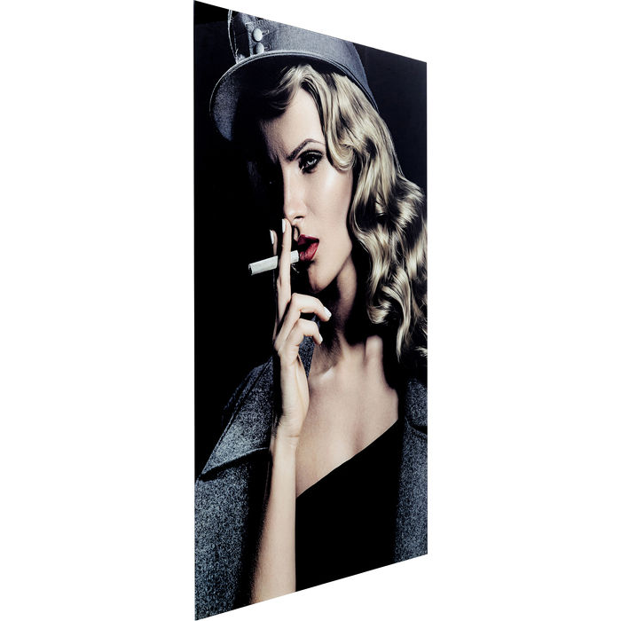 Quadro vetro donna smoke - immagine 3